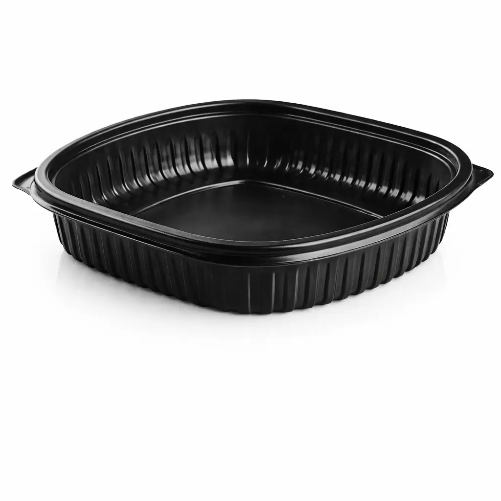 BARQUETTE 1 COMPARTIMENT 1080 ml MICRO-ONDABLE AVEC COUVERCLE