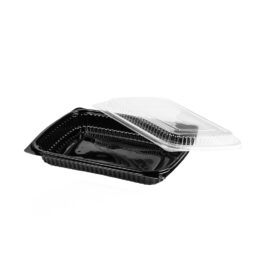 BARQUETTE 1 COMPARTIMENT 1250 ml MICRO-ONDABLE / COUVERCLE VENDUE SÉPARÉMENT