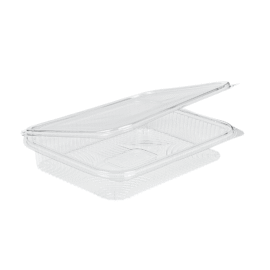 1000 ml BARQUETTE À CHARNIÈRE RECTANGLE RIGIDE PET