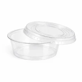 POT CRÈME TRANSPARENT 250 ml AVEC COUVERCLE PP