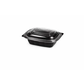 BARQUETTE RECTANGULAIRE NOIR 250 ml MICRO-ONDABLE / COUVERCLE VENDUE SÉPARÉMENT