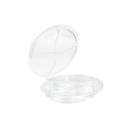 BARQUETTE À CHARNIÈRE 4 COMPARTIMENTS 600 ml PET