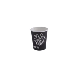 270 ml GOBELET CARTON NOIR AVEC MOTIF