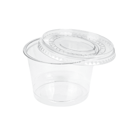 POT CRÈME TRANSPARENT 500 ml AVEC COUVERCLE PP